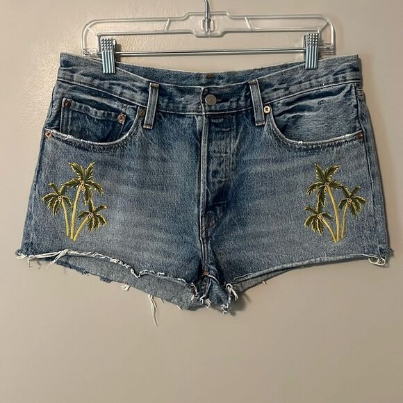 Levi's Pants - Levi's Denim Jean Shorts Palm Trees Button Fly Size 31